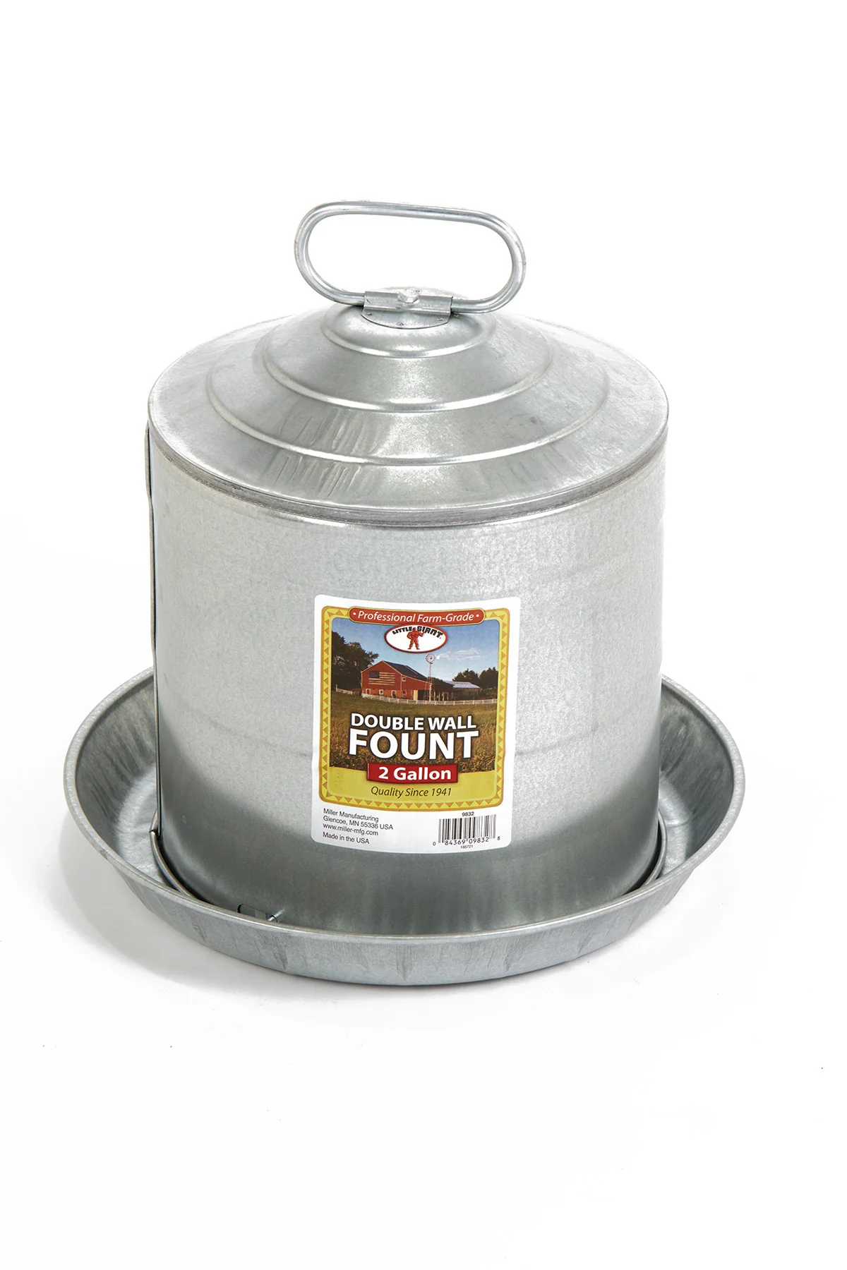 Double Wall Metal Poultry Fount - Image 6
