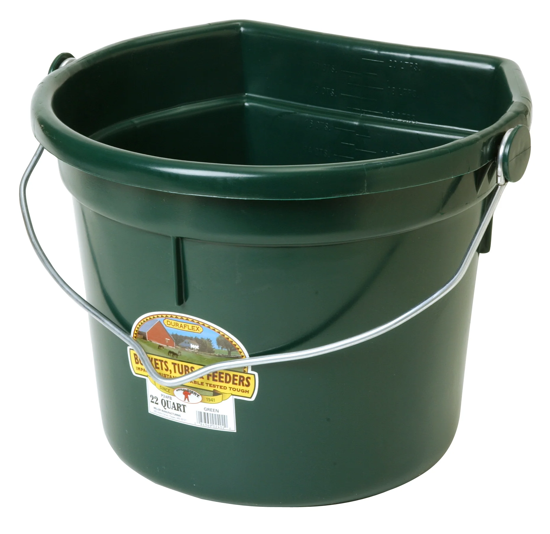 Flat Back Plastic Bucket - Knob Bail - Image 3
