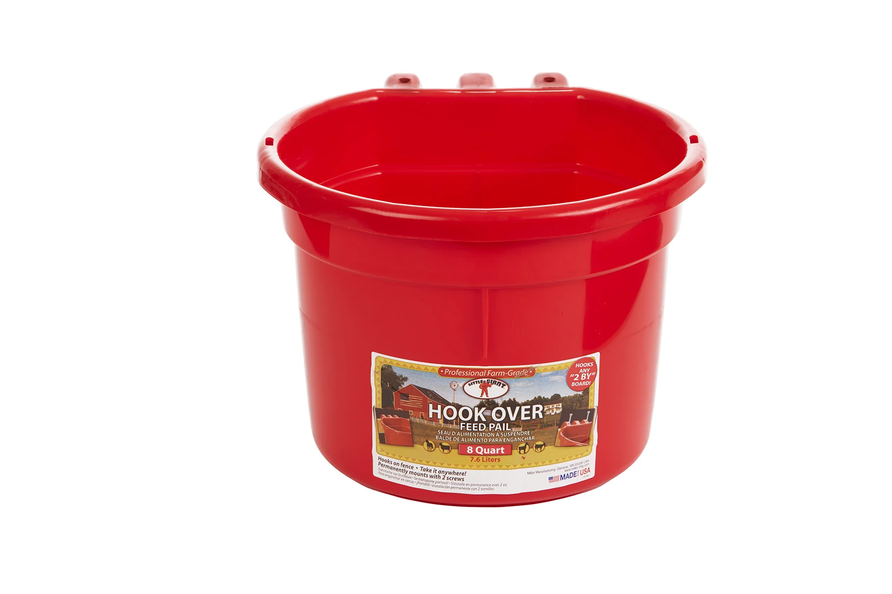 8 Quart Hook Over Feed Pail - Image 3