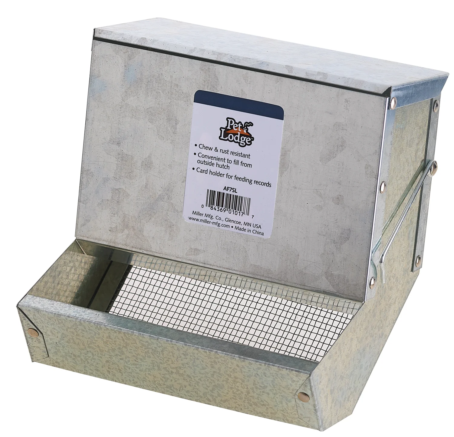 Metal Small Animal Feeder with Lid - Image 9