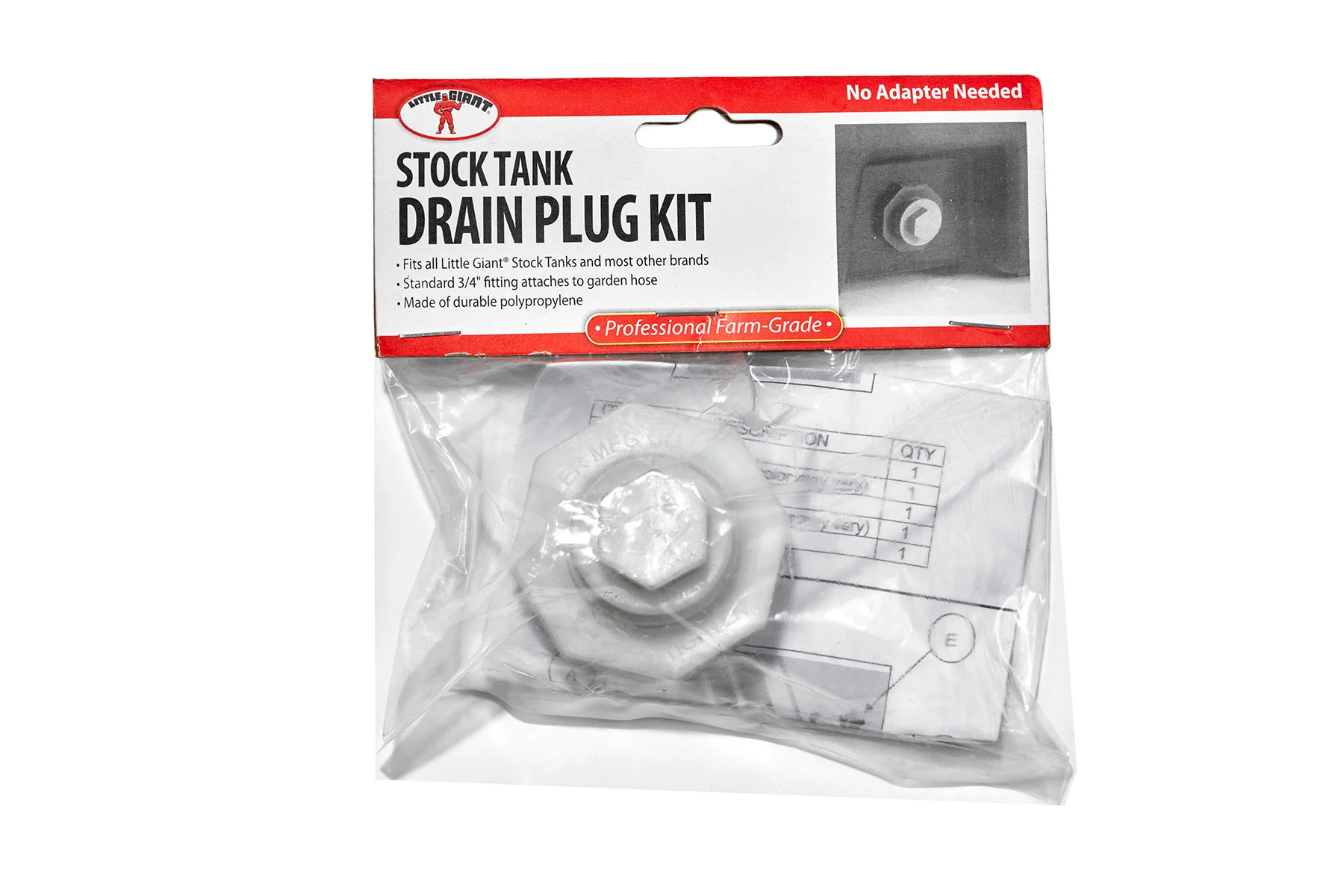 Stock Tank Drain Plug Kit